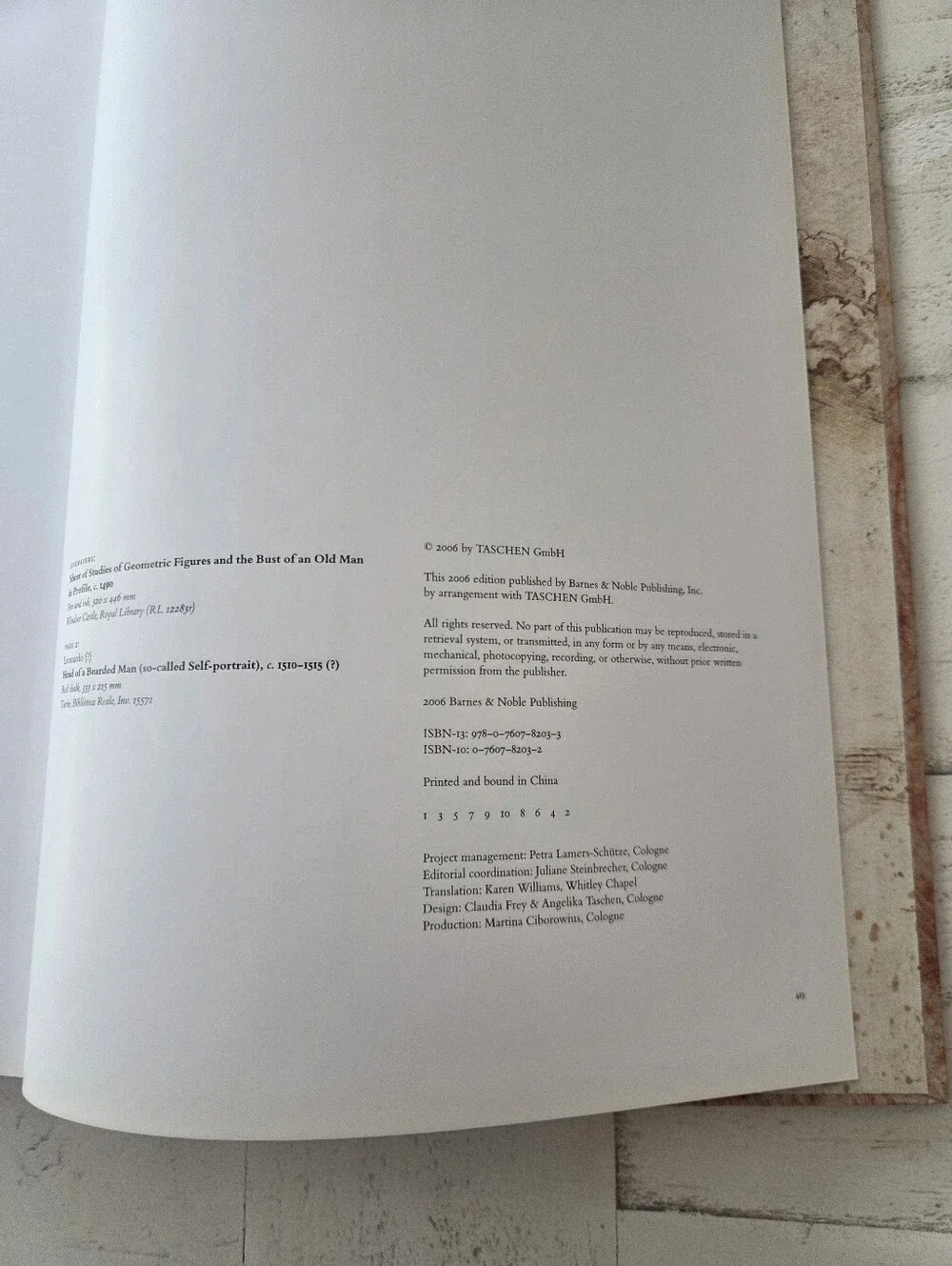 Leonard Da Vinci, Paintings Sketches And Drawings By Frank Zollner, Taschen 2006